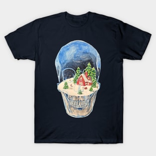 Skull Snow Globe T-Shirt